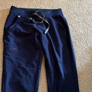 Figs dark blue scrub pants small tall